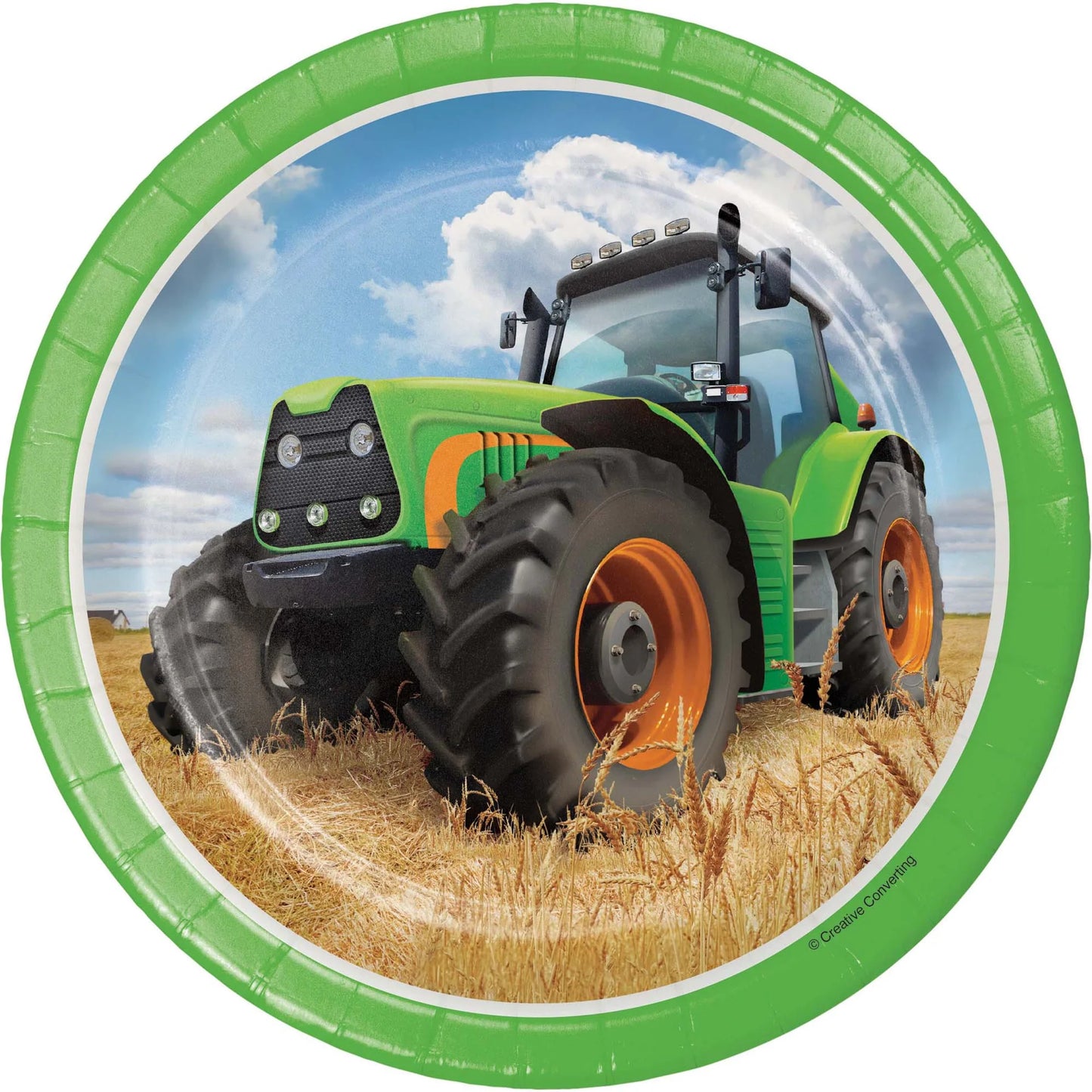 7" PAPER PLATES TRACTOR TIME