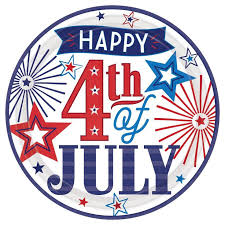 HAPPY FOURTH 10" PLATES 18CT