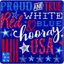 PROUD & TRUE 7" SQUARE PLATES 18CT