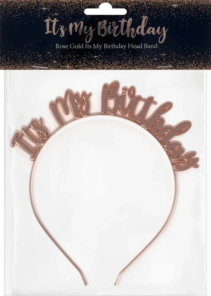 IT'S MY BIRTHDAY ROSE GOLD HEADBAND