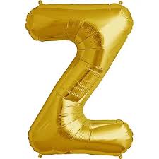 34" GOLD LETTER BALLOON W/HELIUM