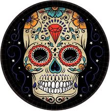SUGAR SKULL 10.5" PLATES