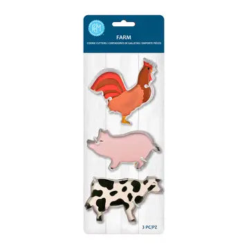 3 PC COOKIE CUTTER SET - FARM