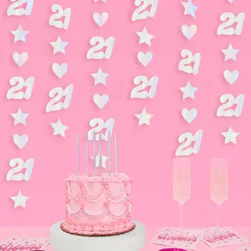 21ST BDAY IRID GARLAND 4CT
