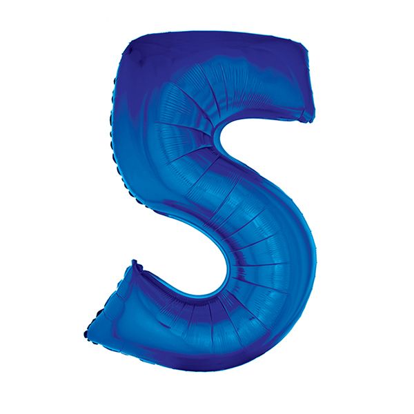 BLUE #5 40" MYLAR - PKG