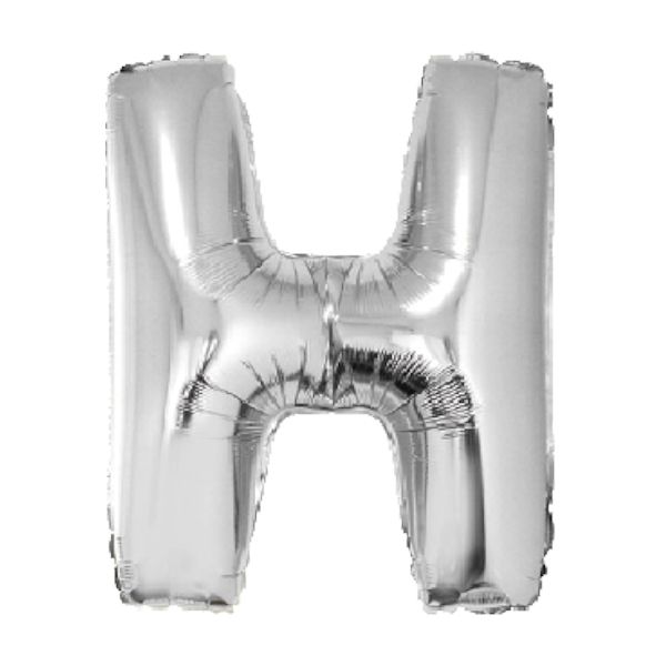 SILVER H 40" MYLAR-PKG