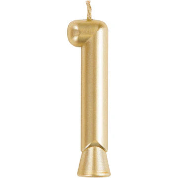 GOLD NUMERAL CANDLE 1