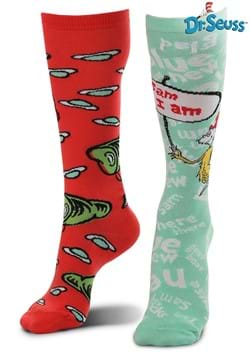 GREEN EGGS & HAM KNEE SOCKS ADULT