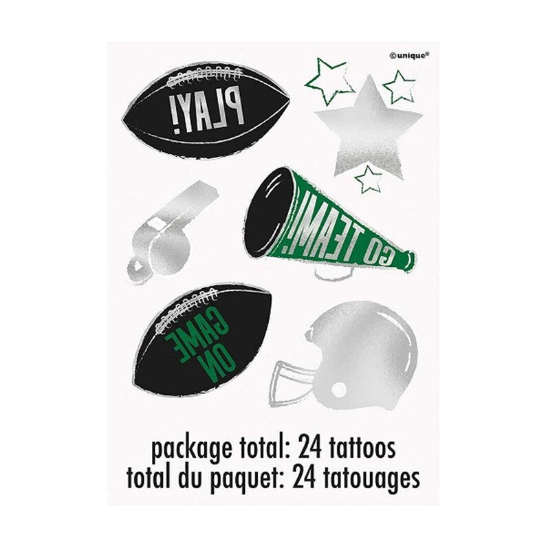 KICKOFF FOOTBALL TATTOOS 24 CT