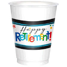 OFFICIALLY RETIRED PLASTIC CUPS