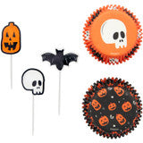 SKULL, BAT, PUMPKIN HW PPR CUPCAKE KIT 72PC