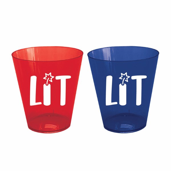 PATRIOTIC PLASTIC SHOT GLASSES 40CT