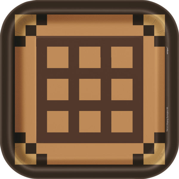 MINECRAFT 9" SQ PLATES