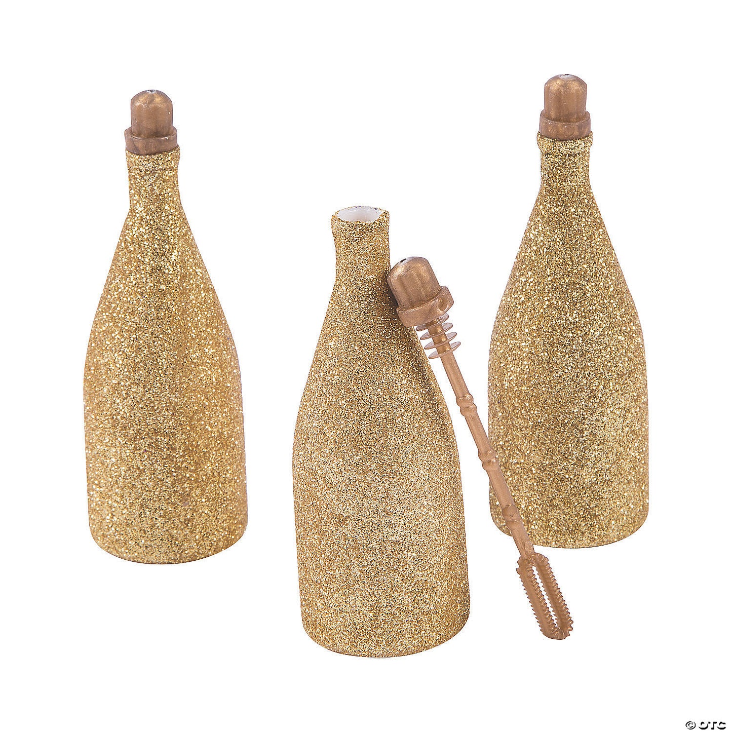 GOLD GLITTER BUBBLE BOTTLES 12C