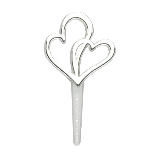 SILVER DOUBLE HEARTS DECOPICS