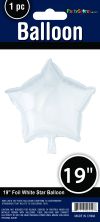 19" STAR MYLAR WHITE