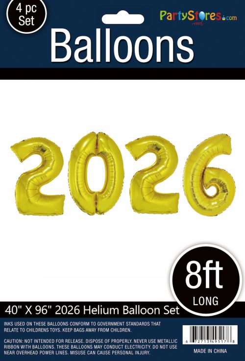 40" 2026 SET GOLD W/ HELIUM