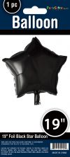 19" STAR MYLAR BLACK