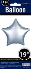 19" STAR MYLAR CHROME SILVER