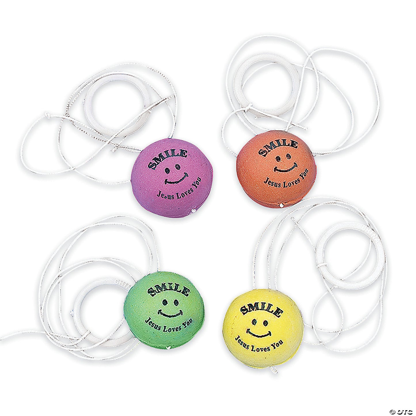 JESUS LOVES YOU RETURN BALLS 12CT