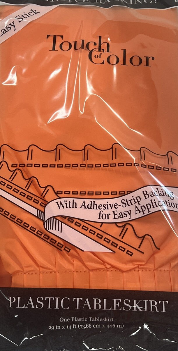 SUNKISSED ORANGE 14' PL TABLESKIRT