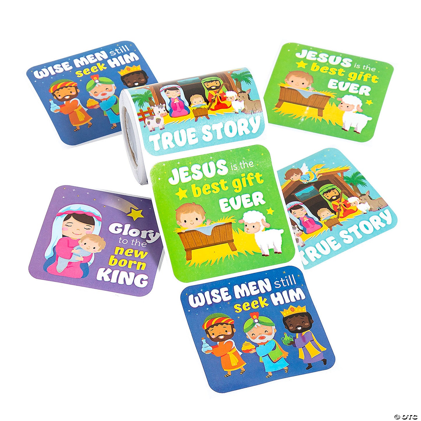 TRUE STORY NATIVITY STICKER ROLL