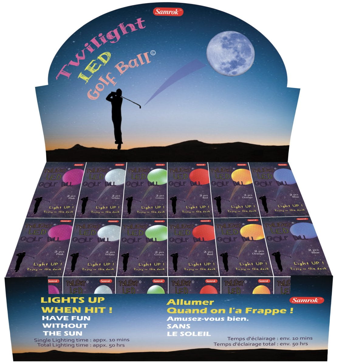 TWILIGHT LED GOLF BALLS RED