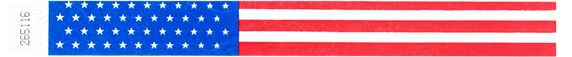 3/4 TYVEK WRISTBAND USA FLAG 500CT