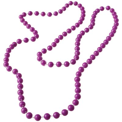PURPLE BEAD NECKLACE 12PK