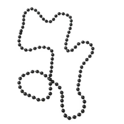 BLACK METALLIC BEADS 4PK