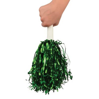 METALLIC POM POMS GREEN