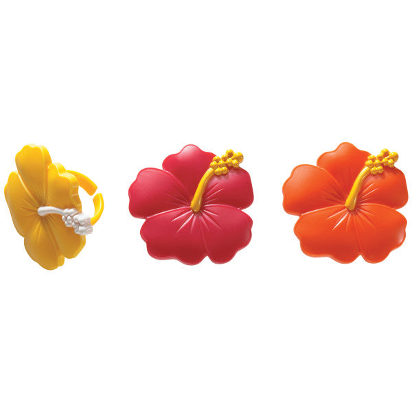 HIBISCUS FLOWER RINGS 12CT