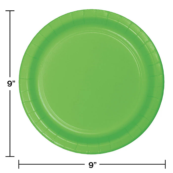 FRESH LIME 9" PPR PLATES 24CT