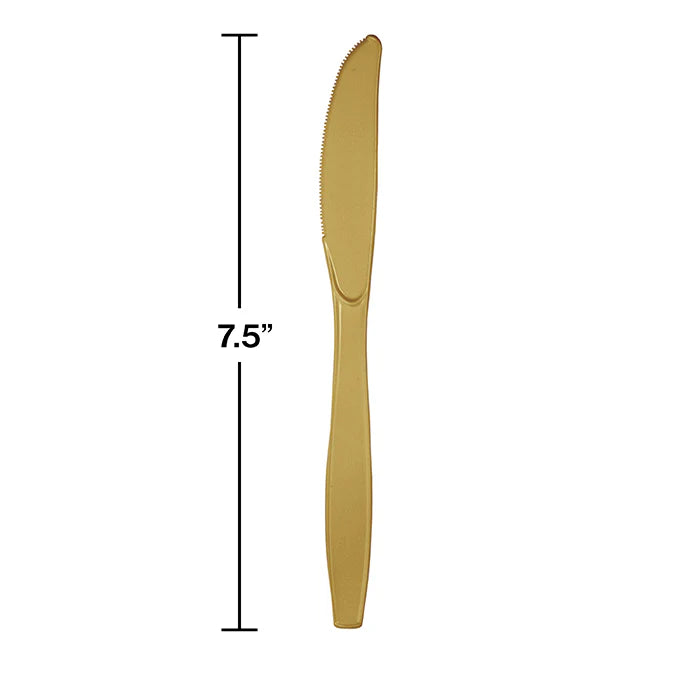 GLITTERING GOLD PL KNIVES 24CT