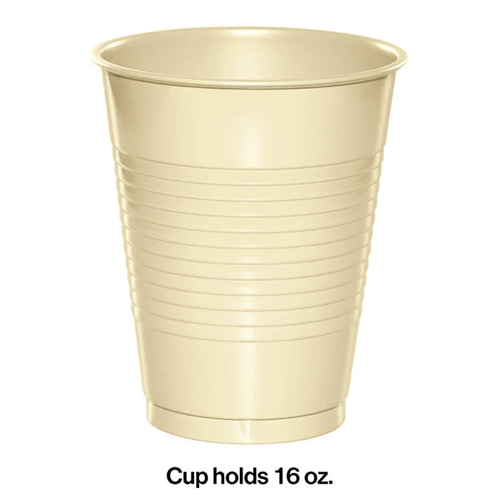 IVORY 16OZ PL CUPS 20CT