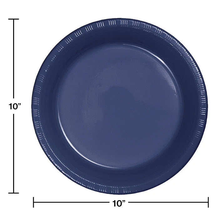 10" PL PLATES 20CT NAVY