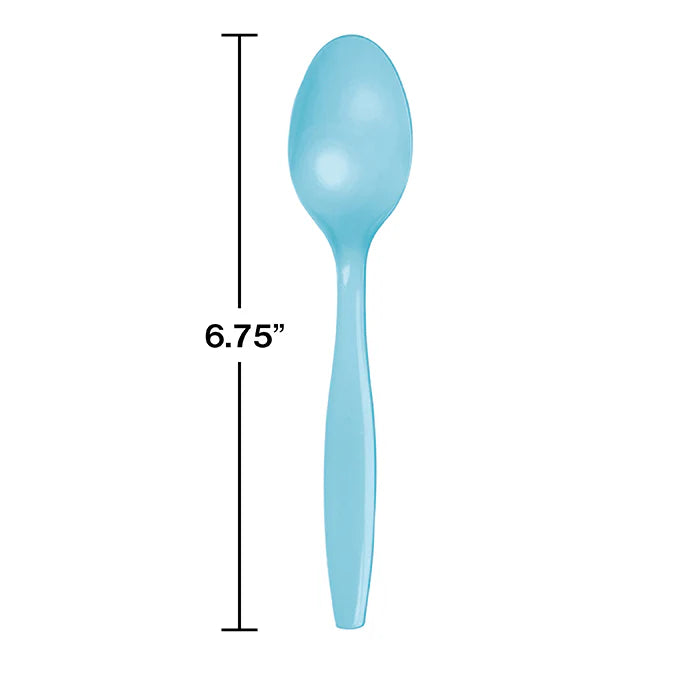 PASTEL BLUE PL SPOON 24CT