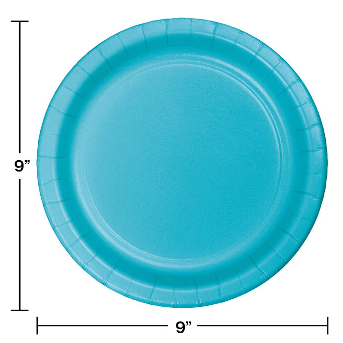 BERMUDA BLUE 9" PPR PLATE 24CT