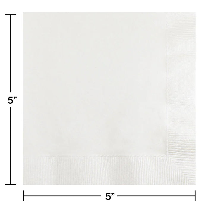 WHITE BEV NAPKIN 50CT