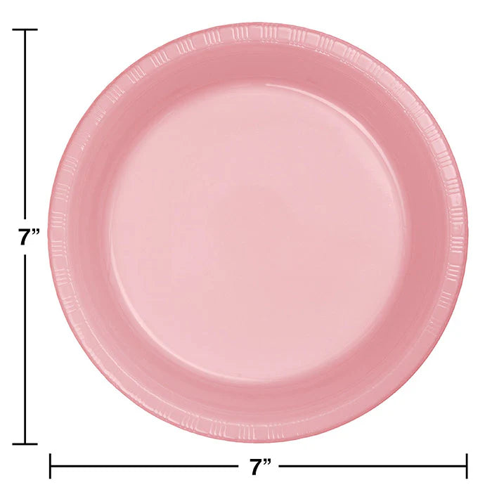 CLASSIC PINK 7" PL PLATE 20CT