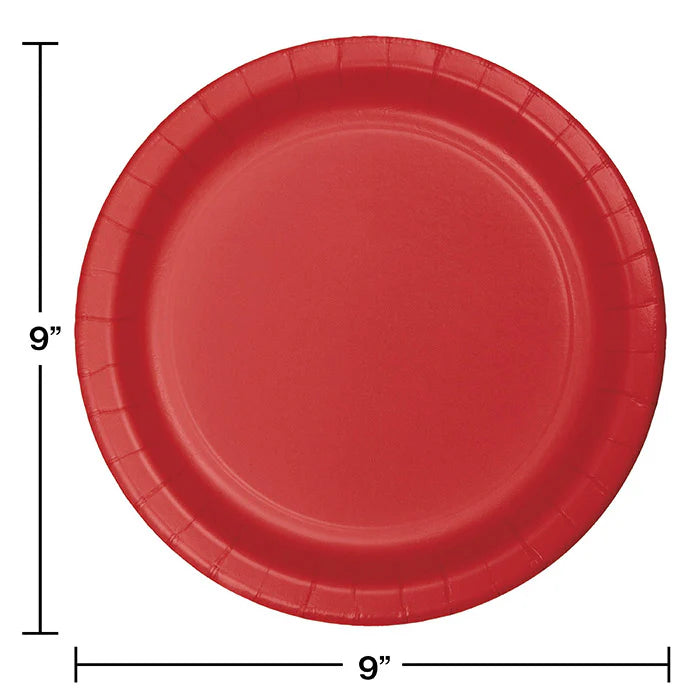 CLASSIC RED 9" PPR PLATE 24CT