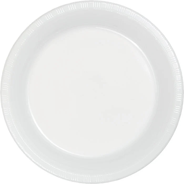 10" PL PLATES 20CT WHITE