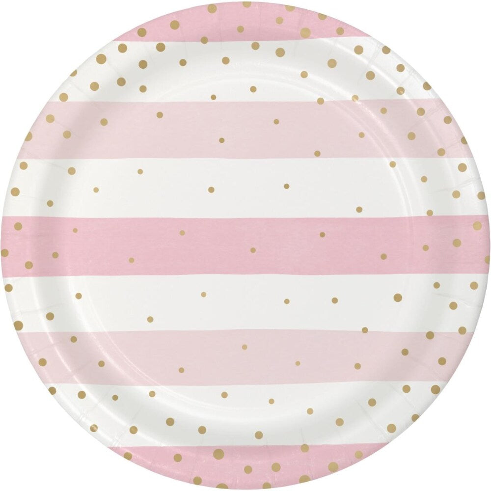 PINK GOLD CELEB 9" PLATES
