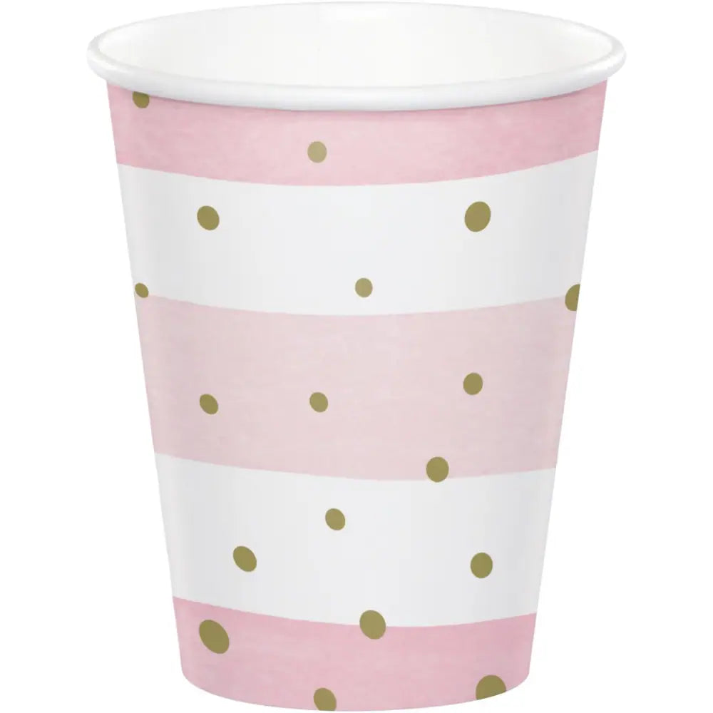 PINK GOLD CELEBRATION 9OZ CUPS
