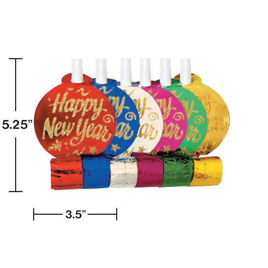 HAPPY NEW YEAR BLOWOUTS 6CT