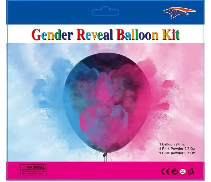 GENDER REVEAL POWDER BLN KIT W/ HELIUM