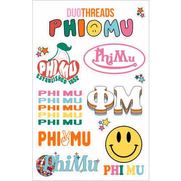 SORORITY RAINBOW STICKER SHEET