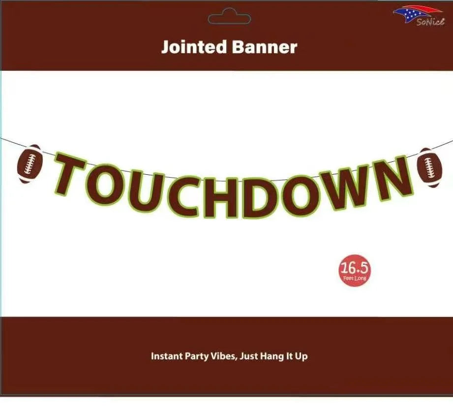 LARGE TOUCHDOWN FOOTBALL BANNER