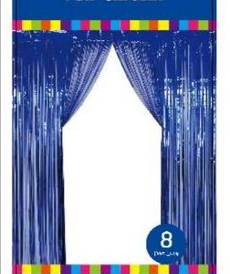 3'X8' FOIL CURTAIN ROYAL BLUE