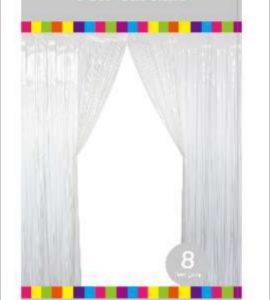 3'X8' FOIL CURTAIN WHITE